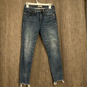 MADEWELL denim jeans 9” high rise skinny crop
